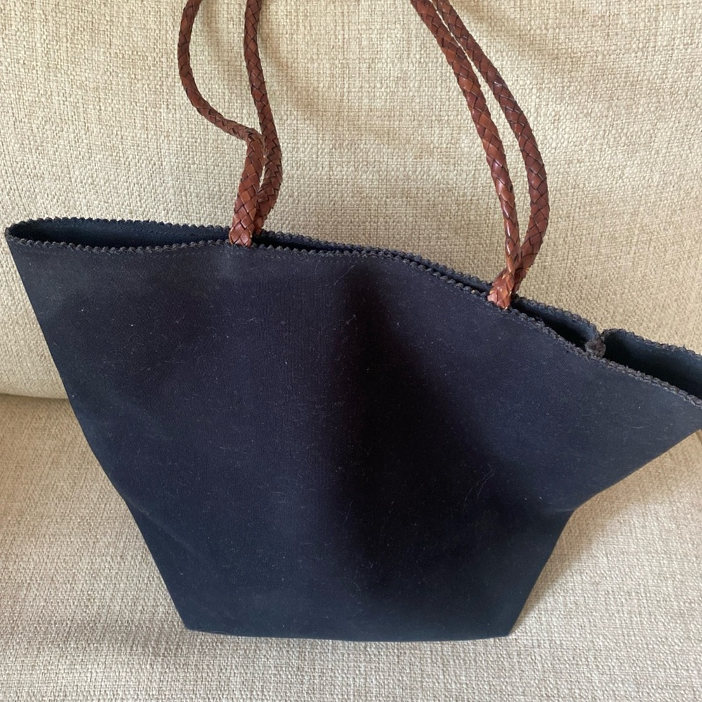 Chico's Black and Brown Tote Bag with Structured Design